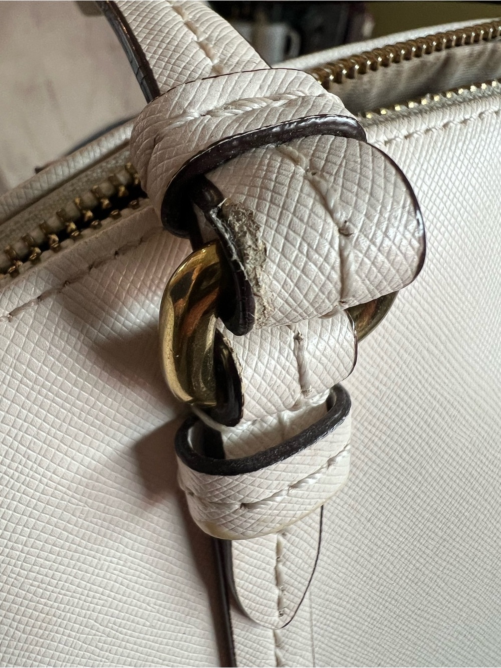 Coach Peyton Cora Satchel Bag Beige Sand Saffiano Leather # F25671 - Picture 4 of 16
